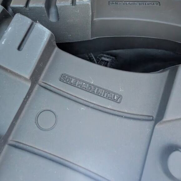 LA CANADIENNE Brendan Combat Boots Lug Sole Waterproof Black Leather 38 US 7.5 - Picture 9 of 13